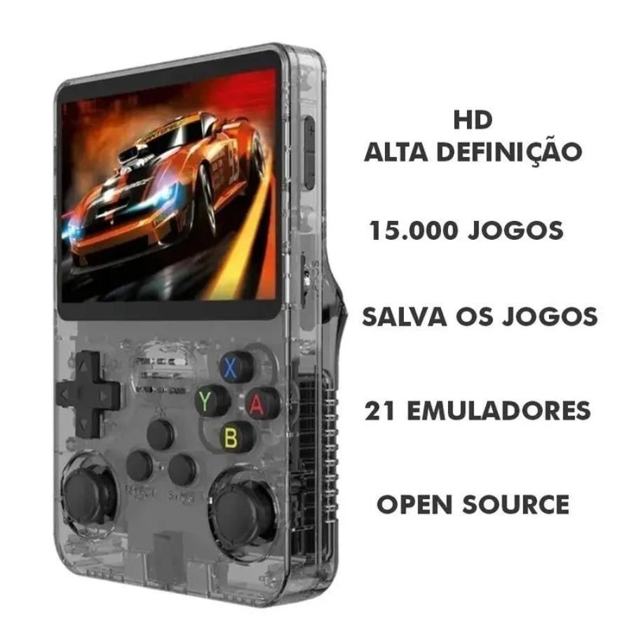 CONSOLE RETRÔ PORTÁTIL R36S +15.000 JOGOS CLÁSSICOS EM UM SÓ DISPOSITIVO! - Shopp Brasil