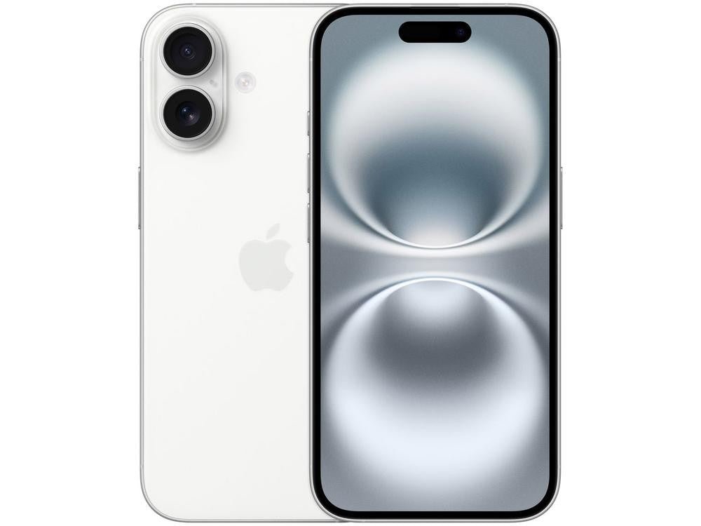 Apple iPhone 16 128GB Branco 6,1" 48MP iOS 5G - Shopp Brasil