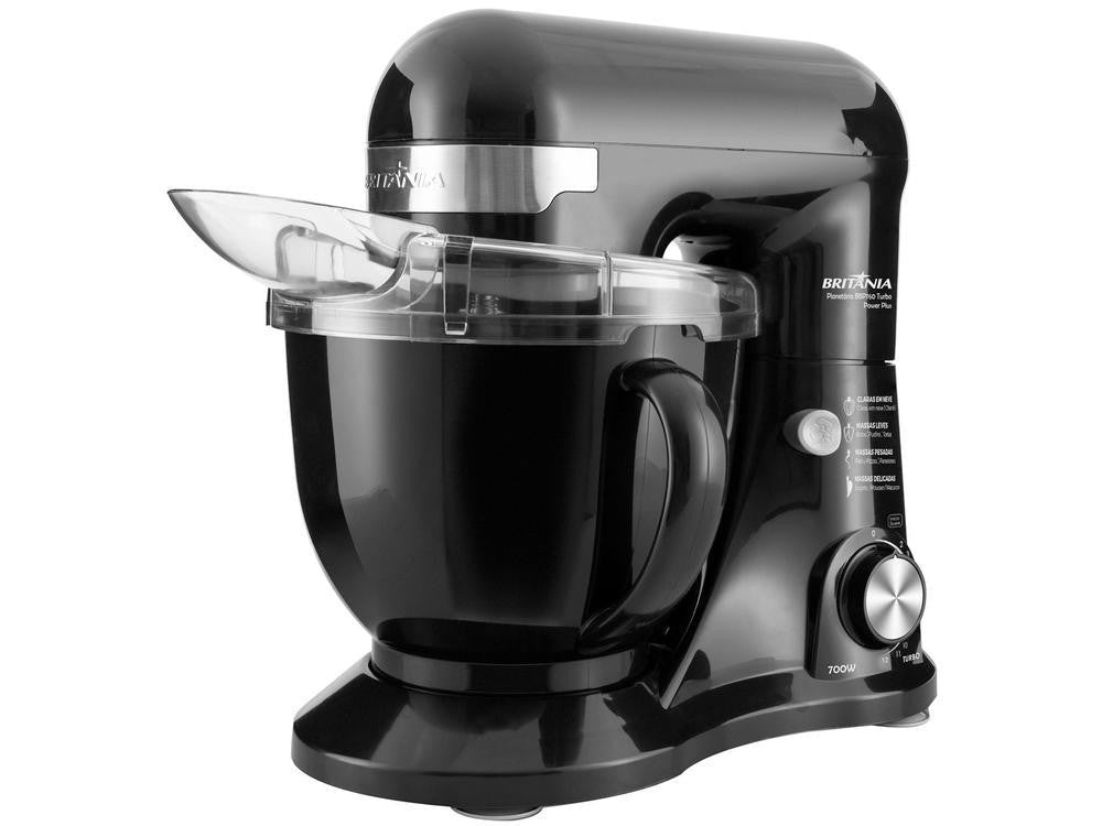Batedeira Planetária Britânia Preta 700W - Shopp Brasil