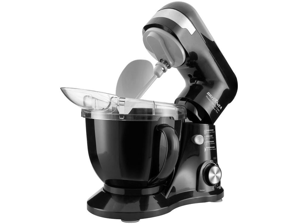 Batedeira Planetária Britânia Preta 700W - Shopp Brasil