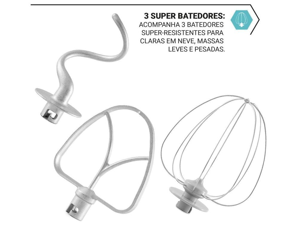 Batedeira Planetária Philco Preta 800W 12 Velocidades 5 Litros PBP90A - 110V - Shopp Brasil