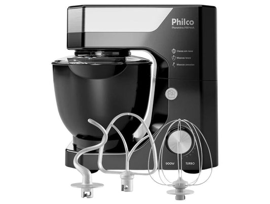 Batedeira Planetária Philco Preta 800W 12 Velocidades 5 Litros PBP90A - 110V - Shopp Brasil