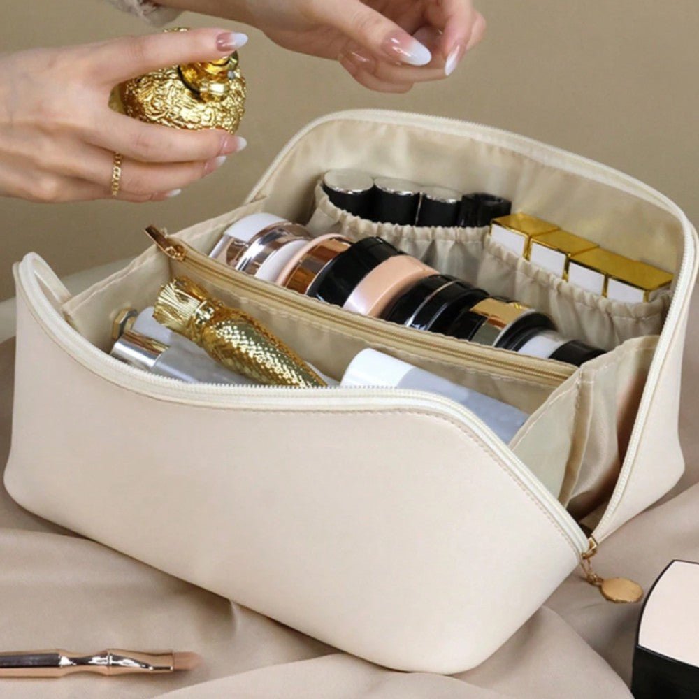 Bolsa Necessaire Feminina para Maquiagem e Cosméticos Couro, Maleta De Grande. - Shopp Brasil