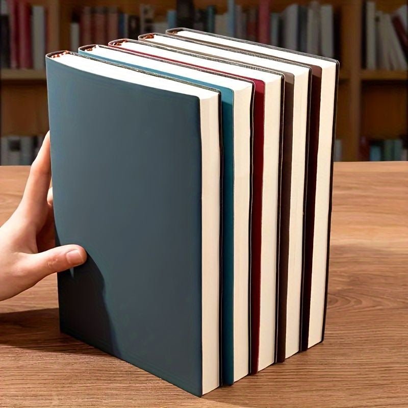 Caderno de couro macio A5 com 120 páginas internas, capa à prova. - Shopp Brasil