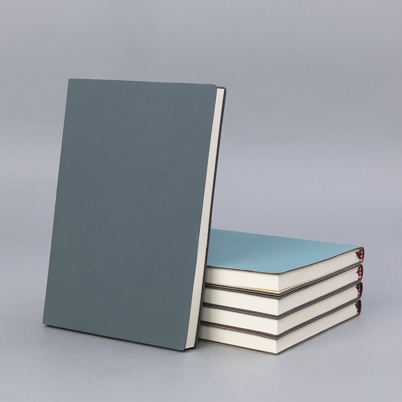 Caderno de couro macio A5 com 120 páginas internas, capa à prova. - Shopp Brasil