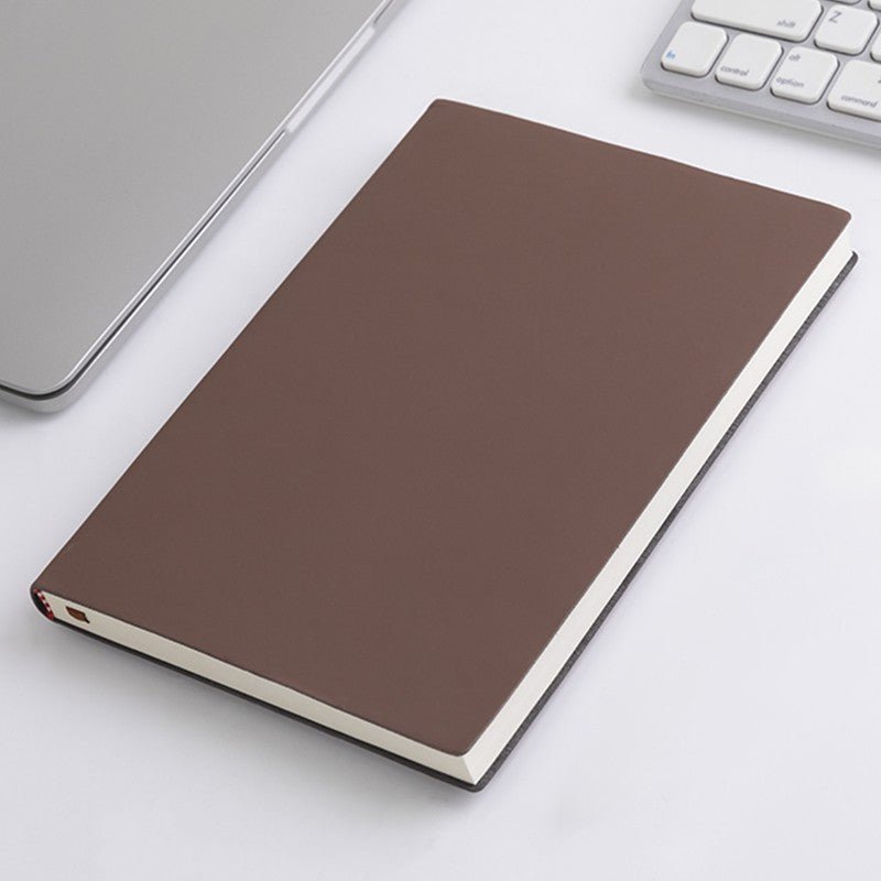 Caderno de couro macio A5 com 120 páginas internas, capa à prova. - Shopp Brasil