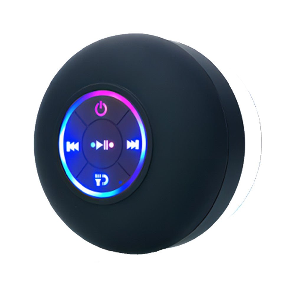 Caixa de Som Bluetooth Sem Fio com Luz LED, IPX4 à Prova d Água com Ventosa. - Shopp Brasil