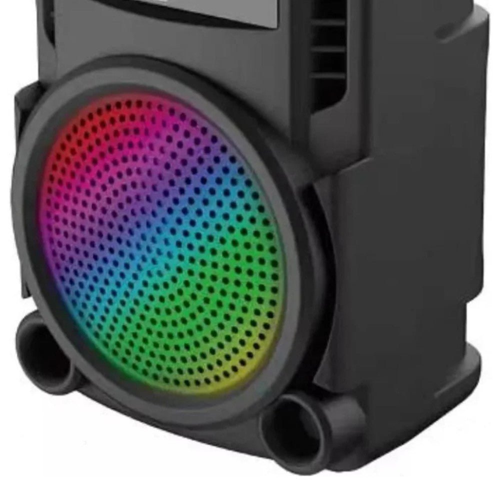 Caixa de Som Portátil Bluetooth com LED Rádio FM USB e SD Música - Shopp Brasil