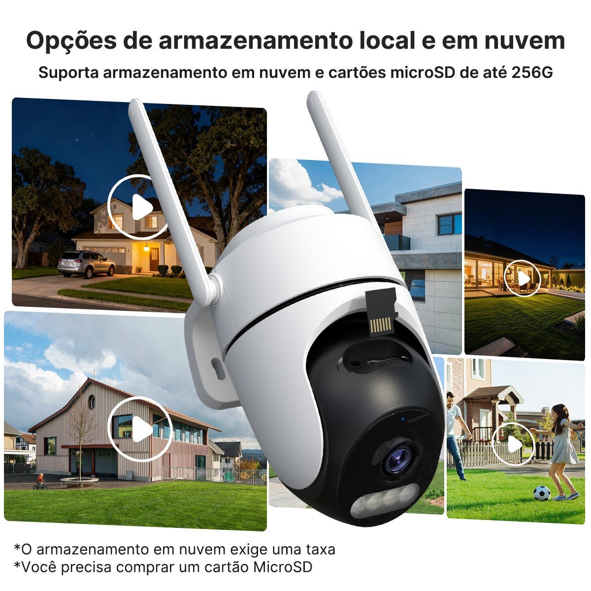 Câmera PTZ WiFi Câmera IP externa Vigilância por vídeo. - Shopp Brasil