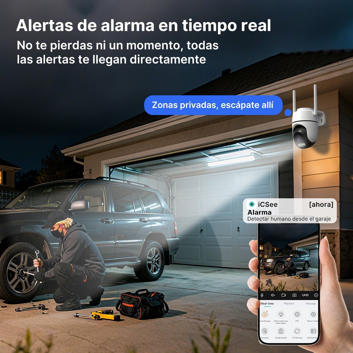 Câmera PTZ WiFi Câmera IP externa Vigilância por vídeo. - Shopp Brasil