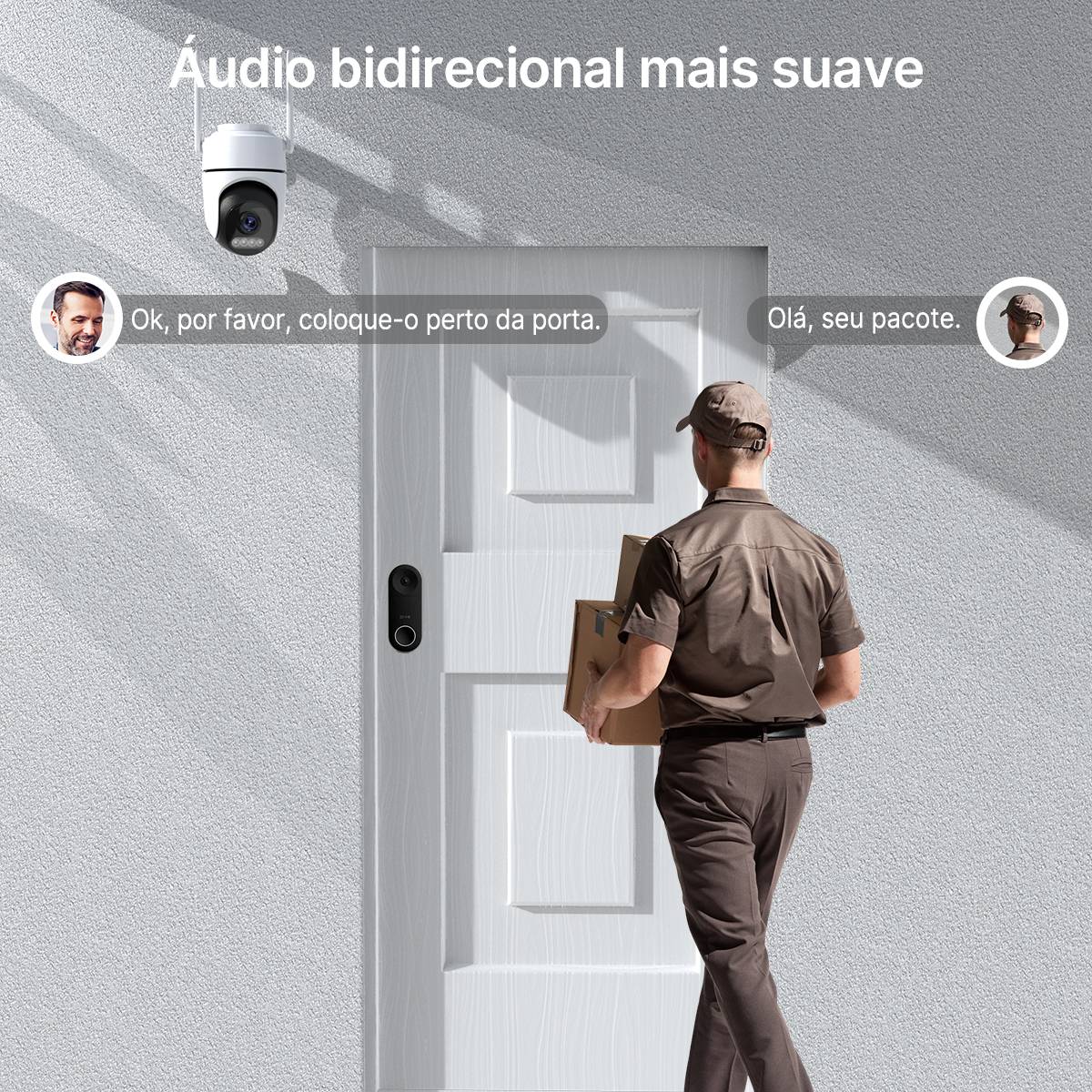 Câmera PTZ WiFi Câmera IP externa Vigilância por vídeo. - Shopp Brasil