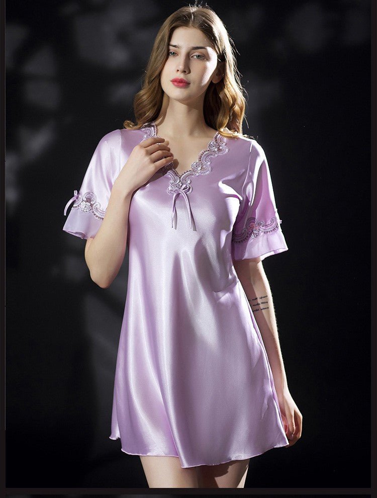 Camisola feminina de cetim - Shopp Brasil