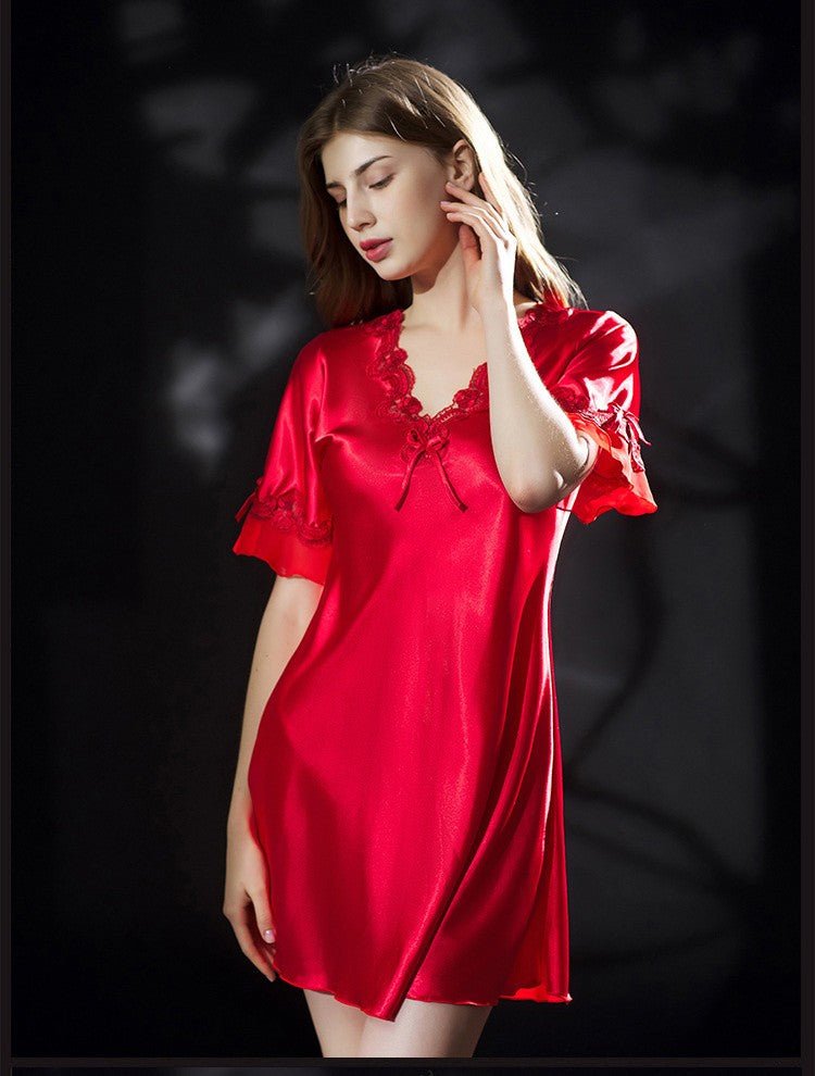 Camisola feminina de cetim - Shopp Brasil