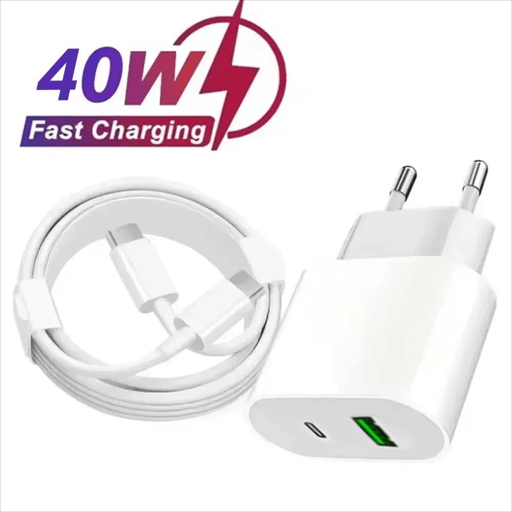 Carregador rápido USB - C para iphone 13 pro 14 plus 11 12 mini xs max xr x ipad - Shopp Brasil