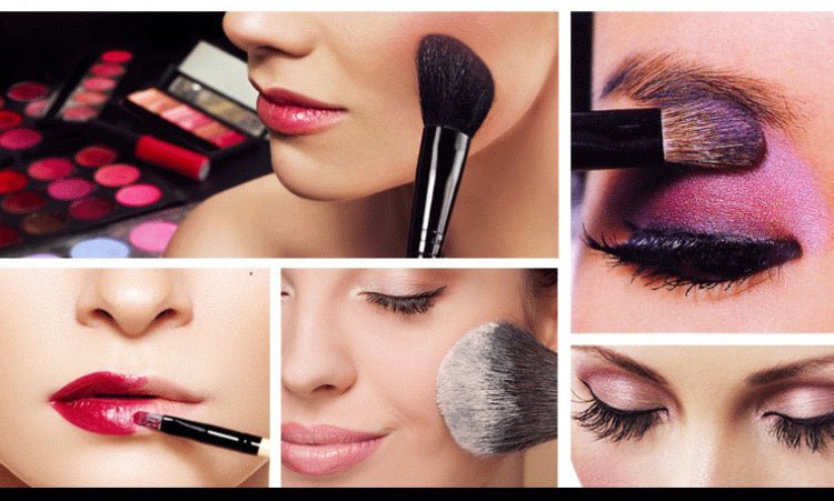 Conjunto de 12 pincéis de maquiagem: blush, sombra, cílios e iluminador. - Shopp Brasil
