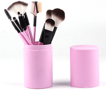 Conjunto de 12 pincéis de maquiagem: blush, sombra, cílios e iluminador. - Shopp Brasil
