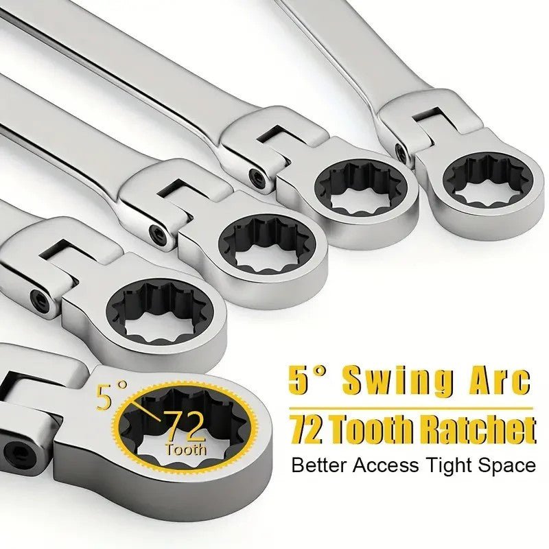 Conjunto de Chaves Combinadas com Catraca, Chave de Boca Articulada. - Shopp Brasil