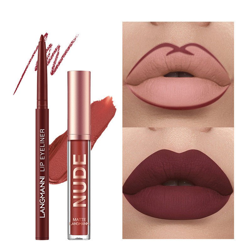 Conjunto de Maquiagem com 12 Peças: Batom e Lápis de Contorno Labial - 6 Batons - Shopp Brasil