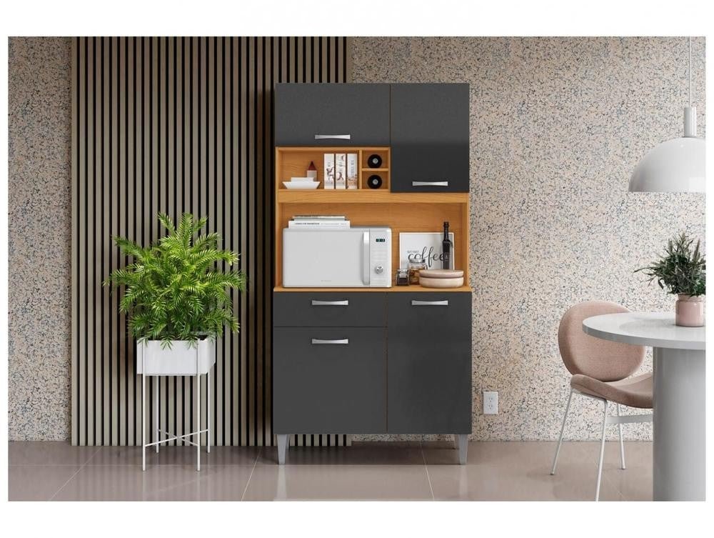 Cozinha Compacta Aramóveis Malva 4 Portas 1 Gaveta - Shopp Brasil