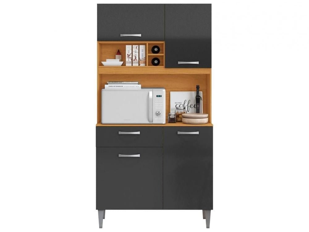 Cozinha Compacta Aramóveis Malva 4 Portas 1 Gaveta - Shopp Brasil