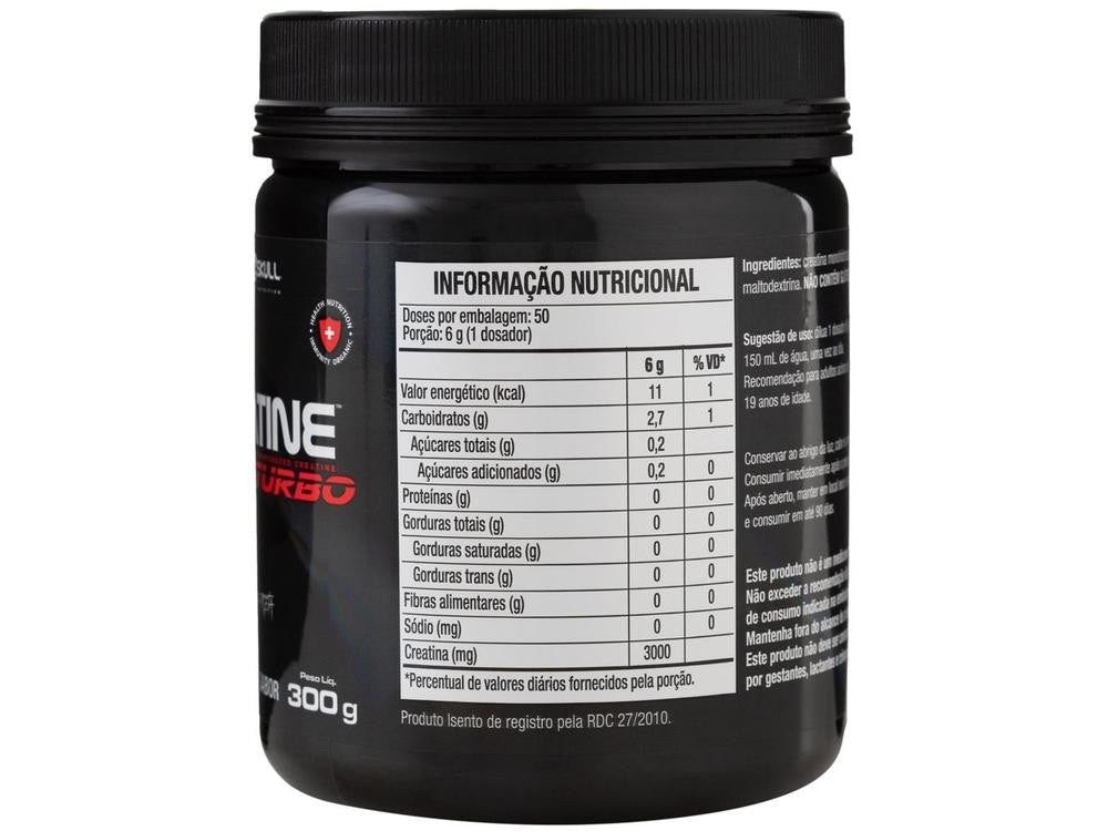 Creatina Black Skull Turbo em Pó 300g sem Sabor. - Shopp Brasil