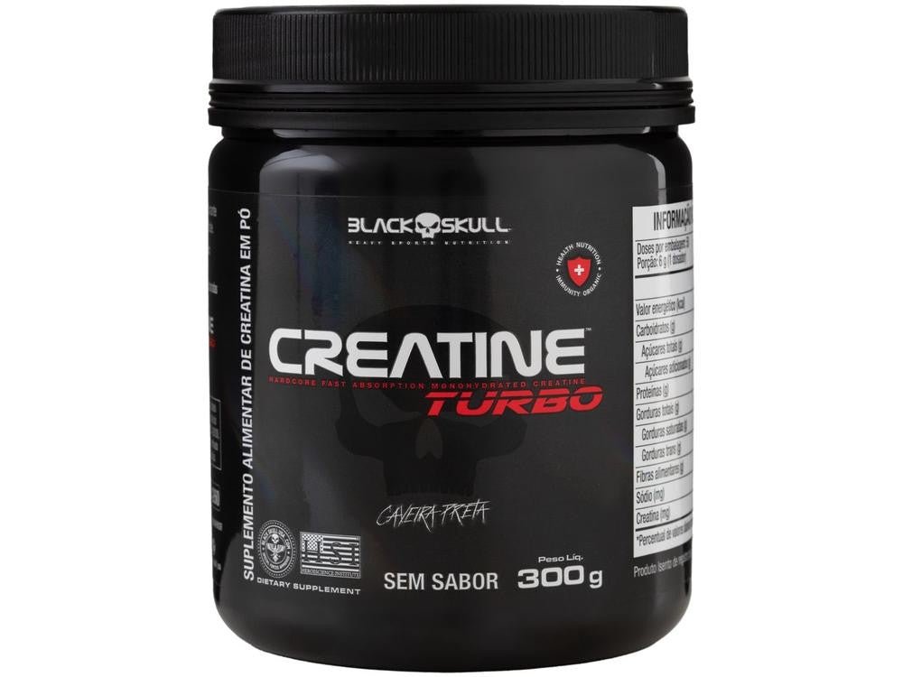 Creatina Black Skull Turbo em Pó 300g sem Sabor. - Shopp Brasil