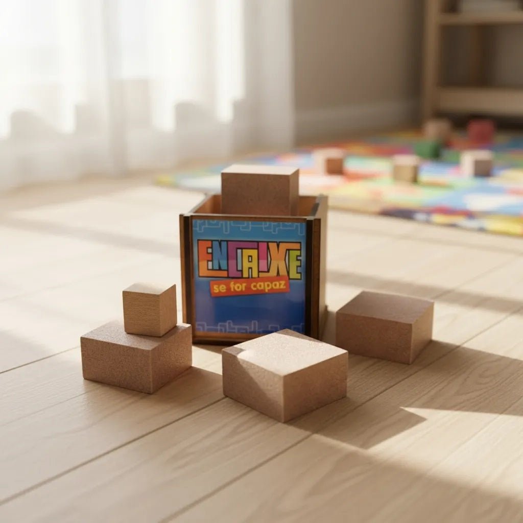 Encaixe Se For Capaz Desafio Brinquedo Educativo infantil em Madeira Pedagógico - Shopp Brasil