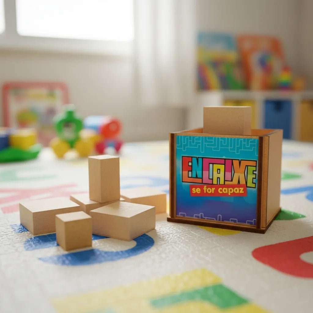 Encaixe Se For Capaz Desafio Brinquedo Educativo infantil em Madeira Pedagógico - Shopp Brasil