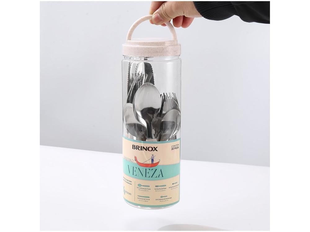 Faqueiro Brinox Inox 20 Peças Veneza - Shopp Brasil