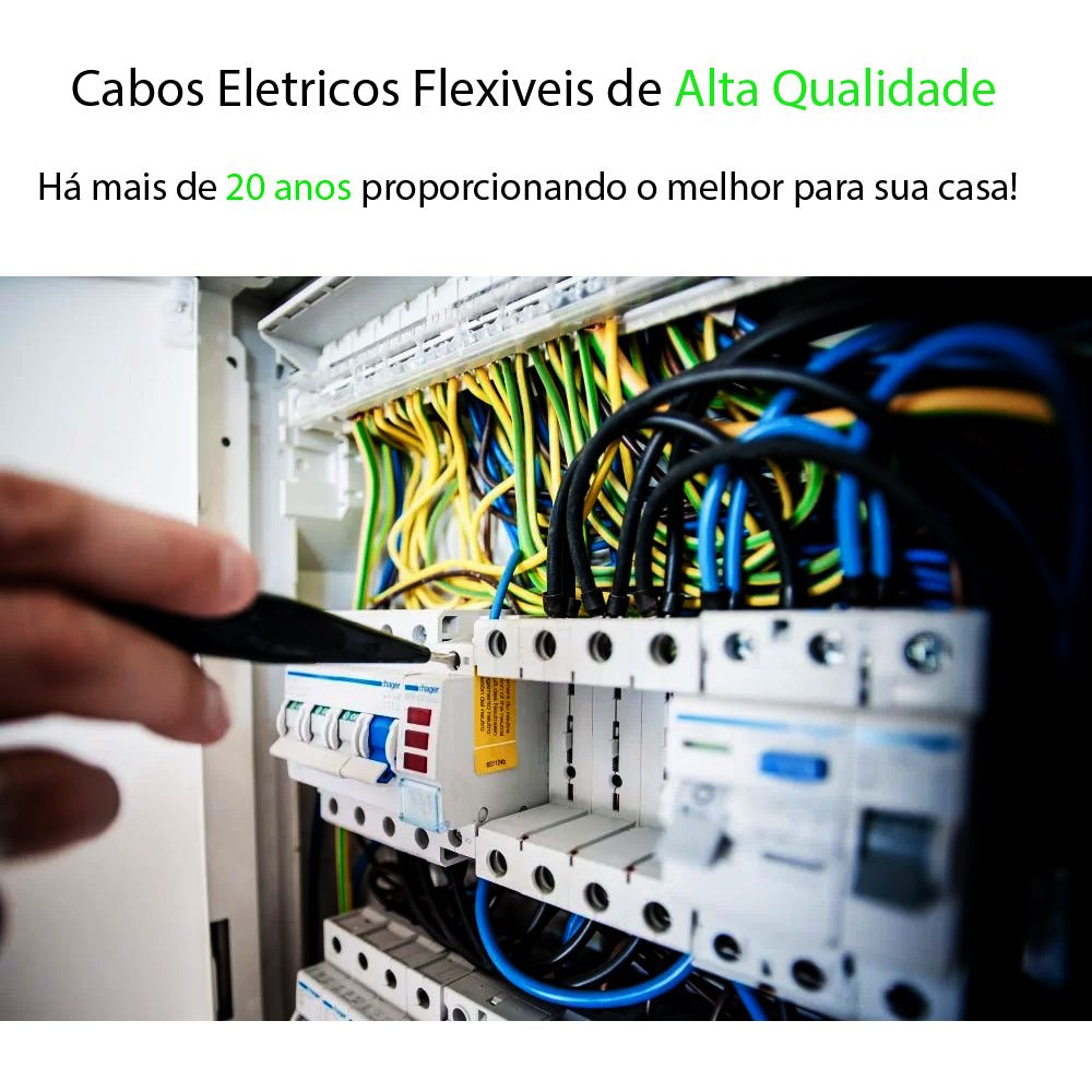 Fio Eletrico Flexivel 6,0mm Com 50 Metros Cabo Elétrico - Shopp Brasil