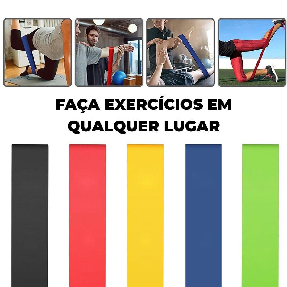 Fita Elástica de Resistência para Exercícios Físicos - Shopp Brasil