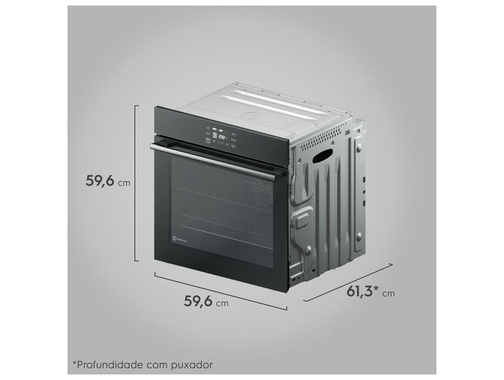 Forno Elétrico de Embutir Electrolux Multifuncional 80L Preto Experience OE8EA - 110V - Shopp Brasil