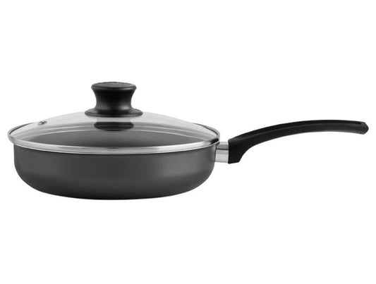 Frigideira Antiaderente Panelux de Alumínio Com Tampa Magnific Grafite 22cm - Shopp Brasil