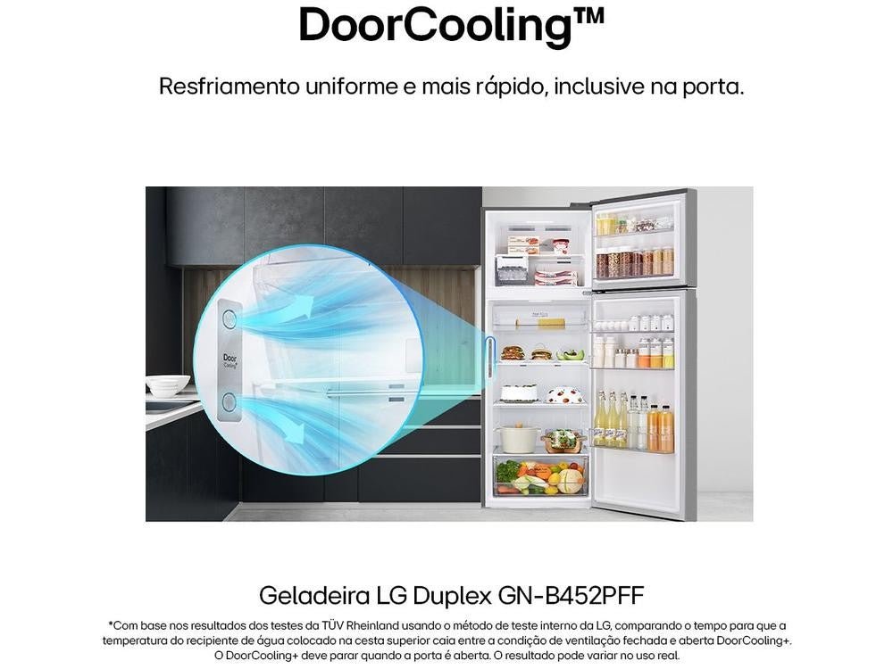 Geladeira/Refrigerador LG Frost Free Inox Duplex 461L GN - B452PFF - 220V - Shopp Brasil