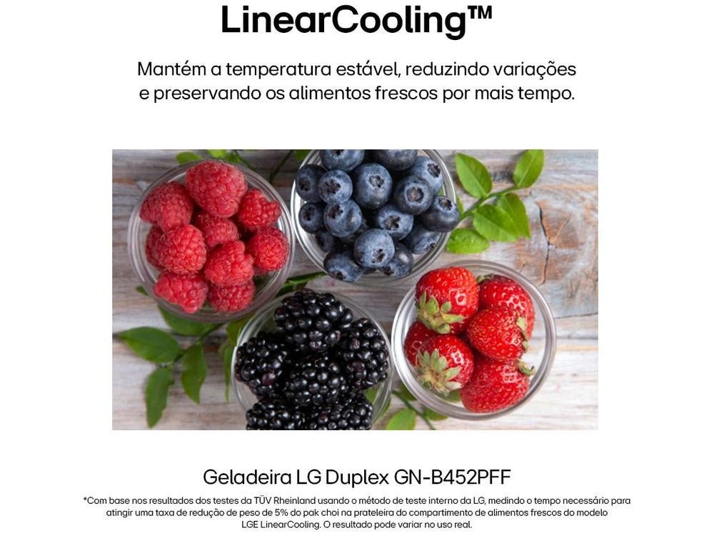 Geladeira/Refrigerador LG Frost Free Inox Duplex 461L GN - B452PFF - 220V - Shopp Brasil