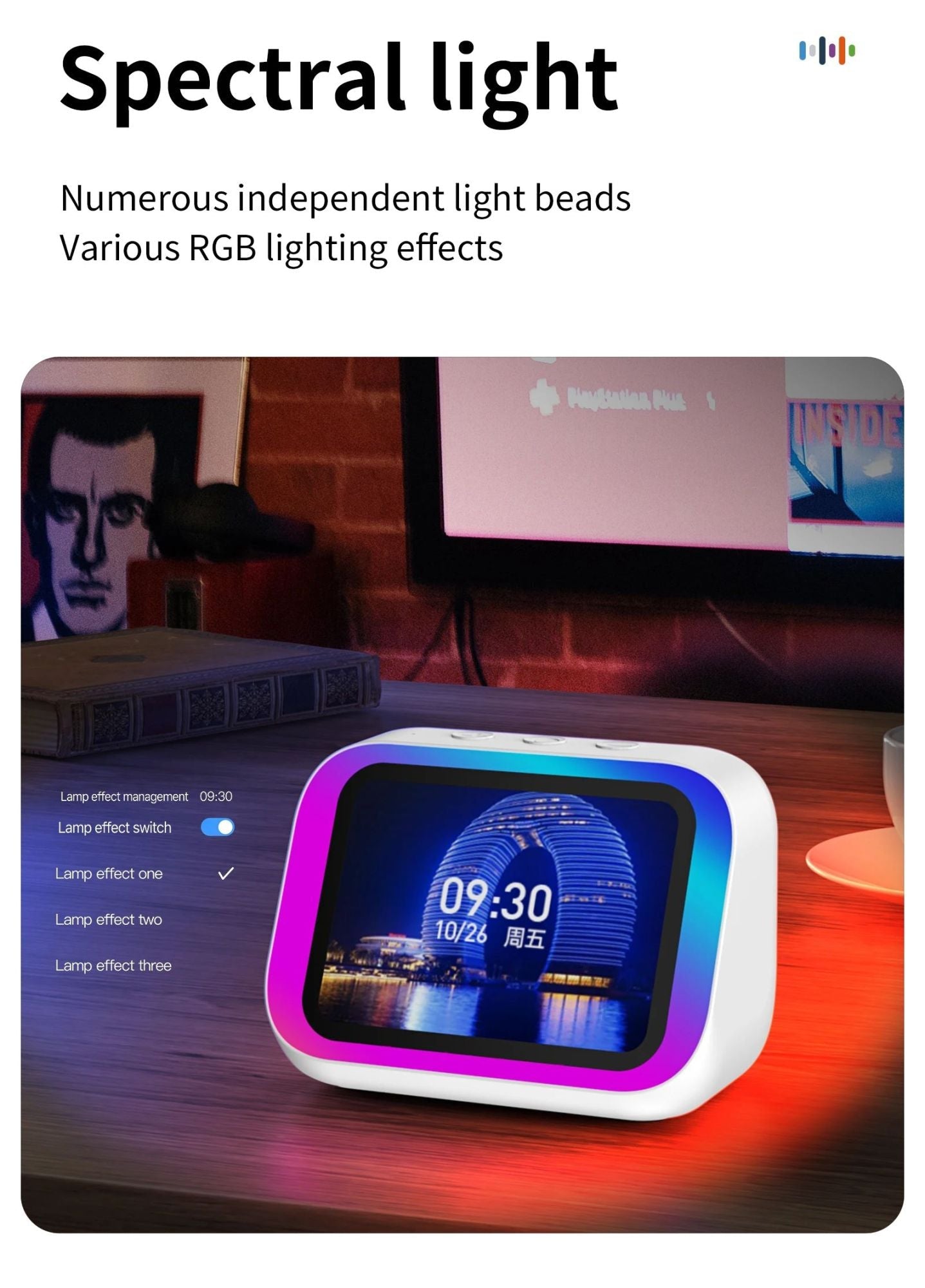 IA inteligente bluetooth 5.4 alto - falante assistente de voz hd touch tela. - Shopp Brasil