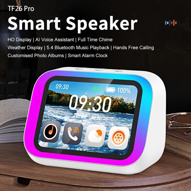 IA inteligente bluetooth 5.4 alto - falante assistente de voz hd touch tela. - Shopp Brasil