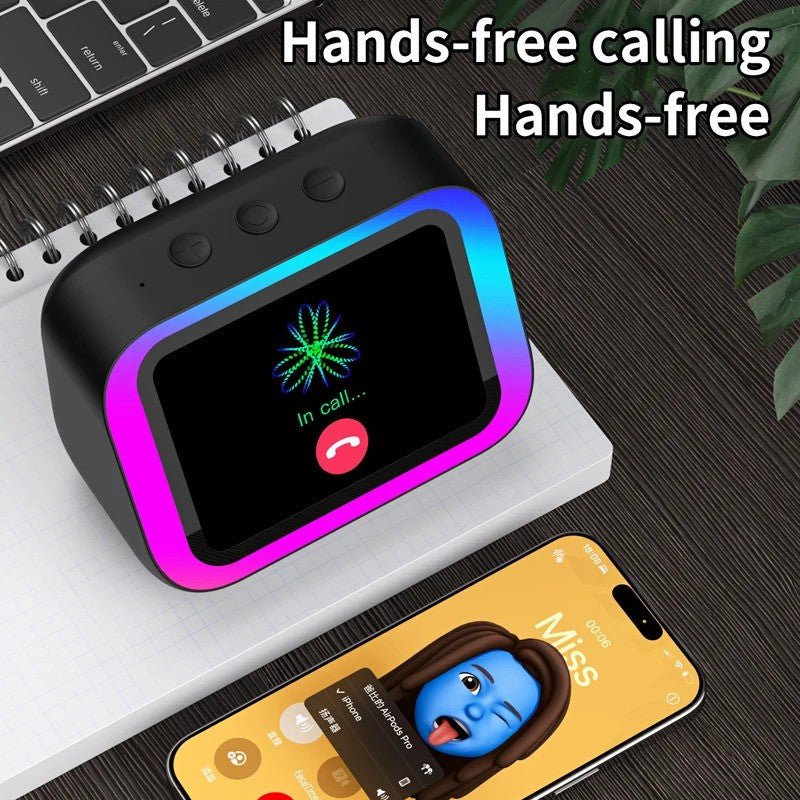 IA inteligente bluetooth 5.4 alto - falante assistente de voz hd touch tela. - Shopp Brasil