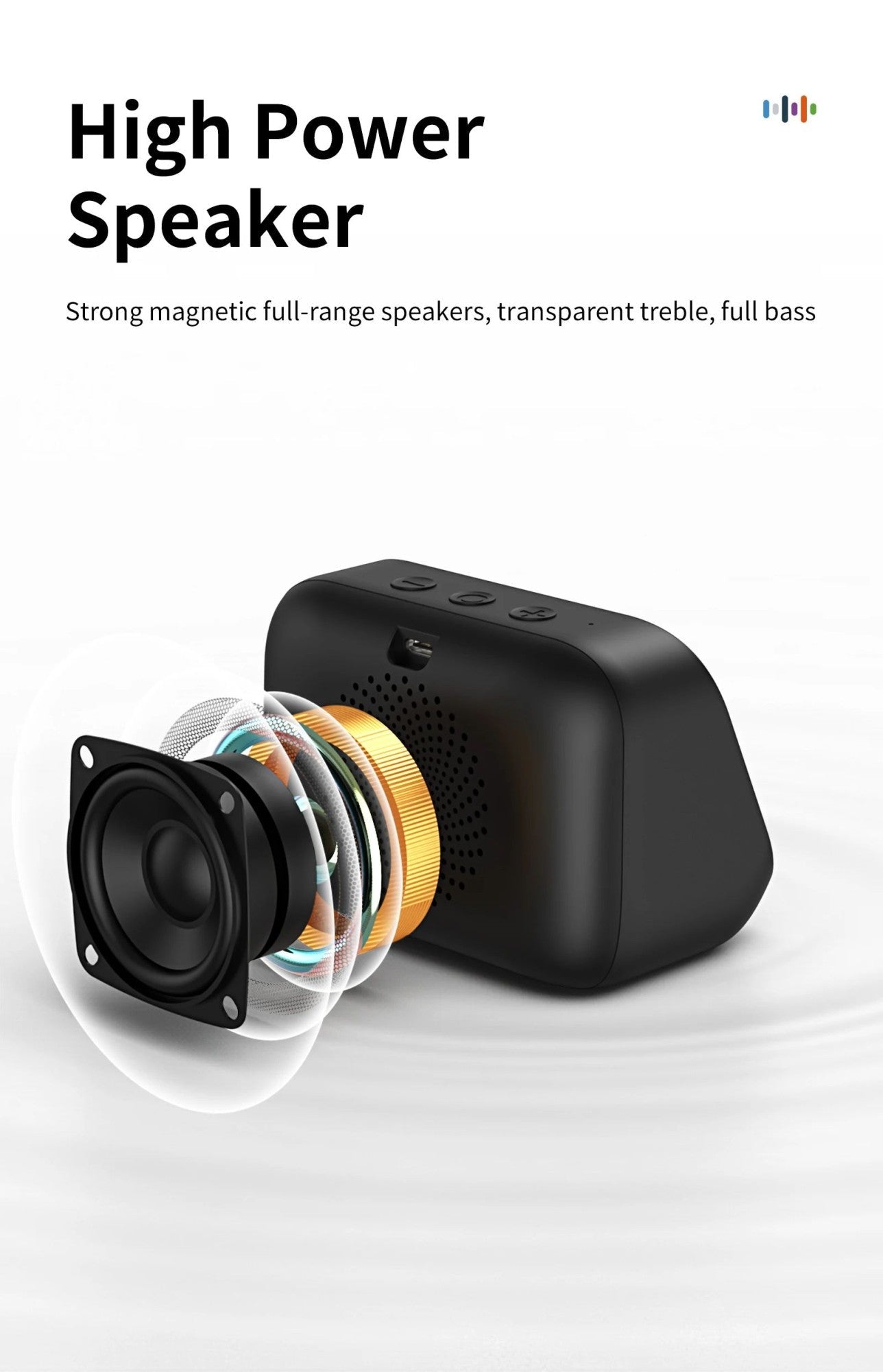 IA inteligente bluetooth 5.4 alto - falante assistente de voz hd touch tela. - Shopp Brasil