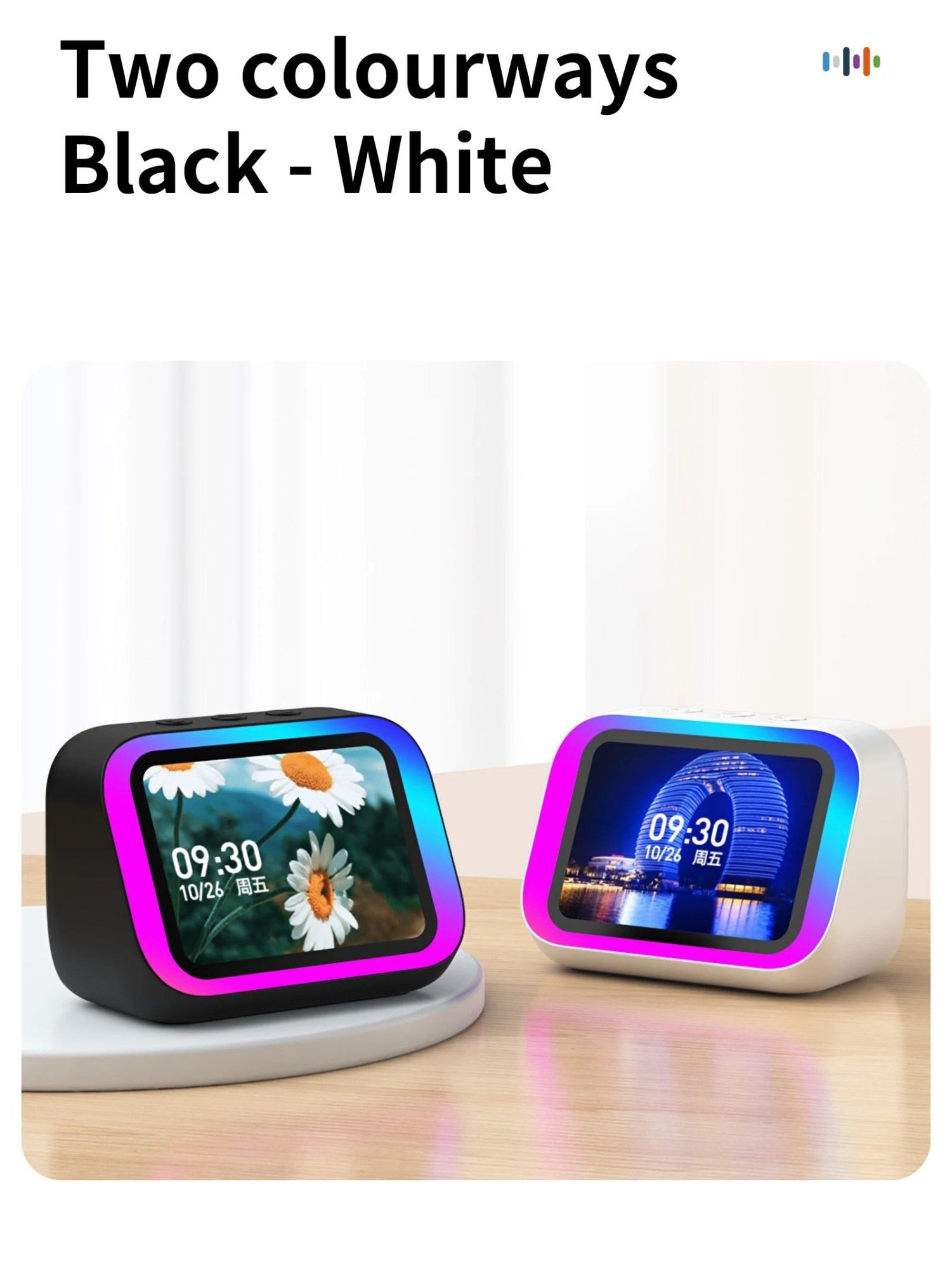 IA inteligente bluetooth 5.4 alto - falante assistente de voz hd touch tela. - Shopp Brasil