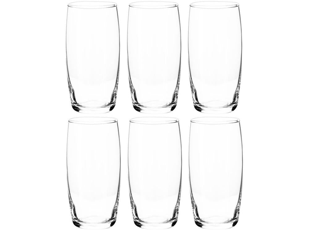 Jogo de Copos de Vidro 300ml 6 Peças Nadir. - Shopp Brasil