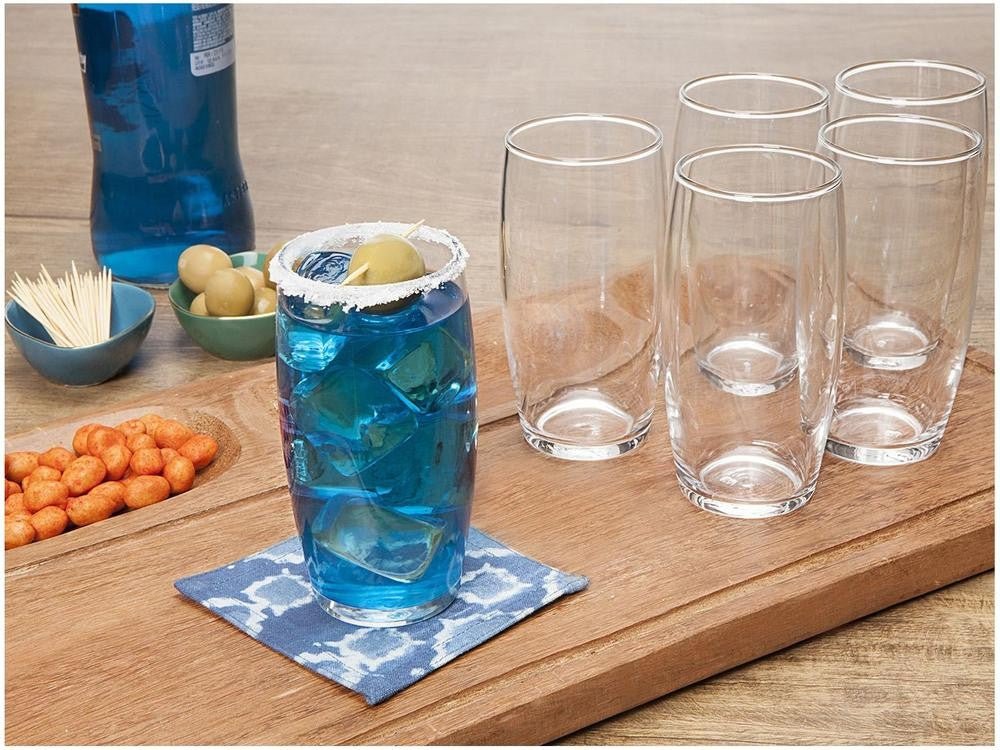Jogo de Copos de Vidro 300ml 6 Peças Nadir. - Shopp Brasil