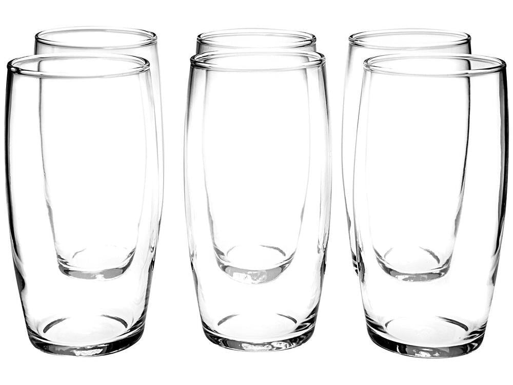 Jogo de Copos de Vidro 300ml 6 Peças Nadir. - Shopp Brasil