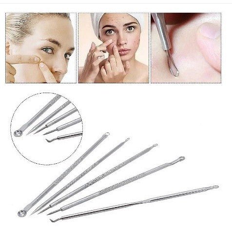 Kit Extrator De Cravo Espinha Profissional Inox Limpeza de Pele - Shopp Brasil