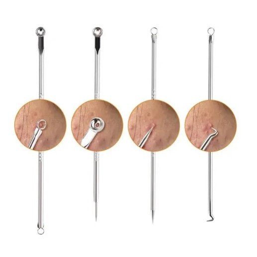 Kit Extrator De Cravo Espinha Profissional Inox Limpeza de Pele - Shopp Brasil