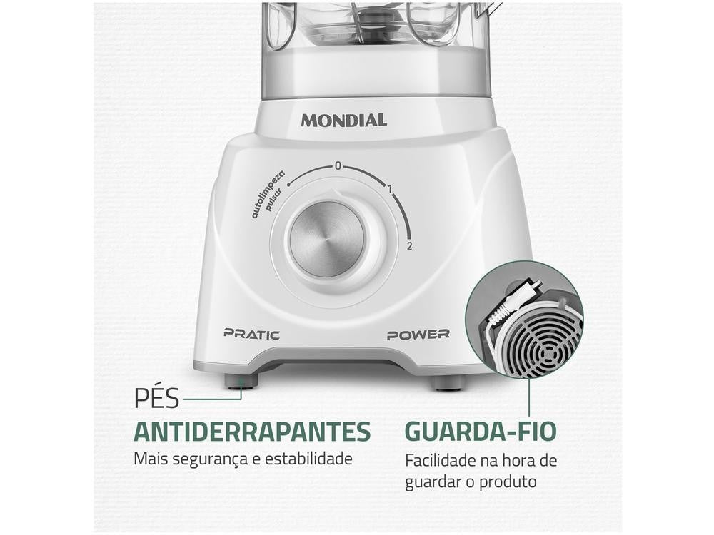 Liquidificador Mondial Pratic Power L - 97 - W 2 Velocidades + Pulsar 550W Branco 110v - Shopp Brasil