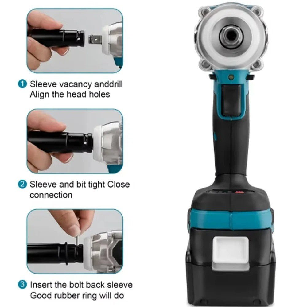 Makita DTW285 chave de impacto de alto torque, chave portátil recarregável - Shopp Brasil