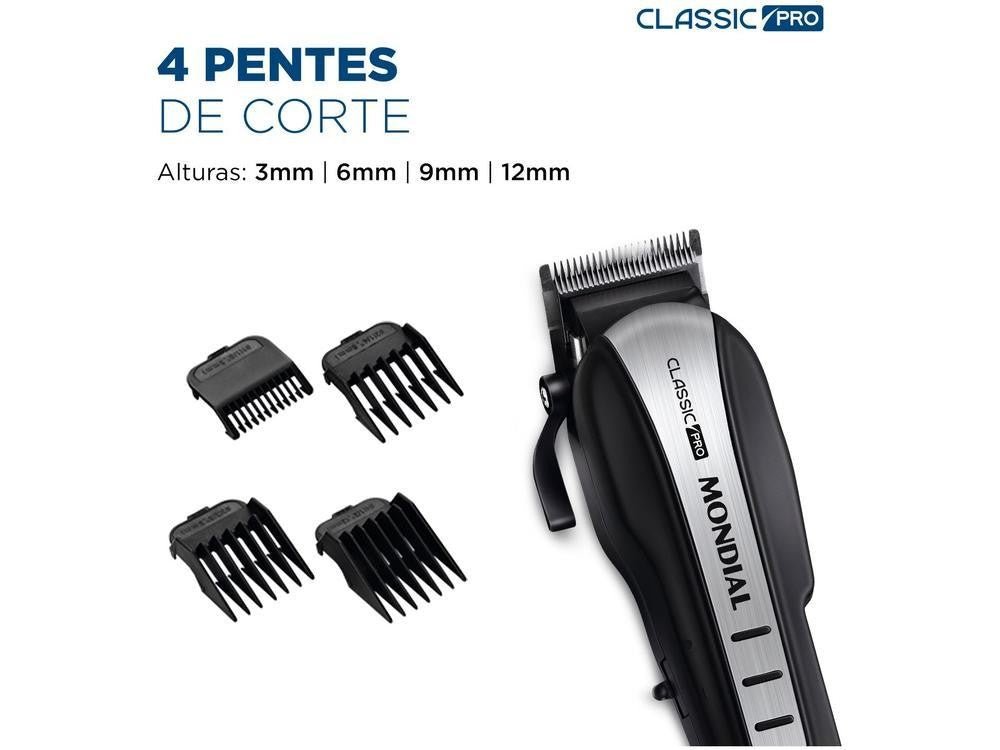 Máquina de Cortar Cabelo Mondial Classic Pro - 110V - Shopp Brasil