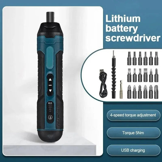 Mini chave de fenda elétrica sem fio furadeira multifuncional,ajuste recarregável - Shopp Brasil