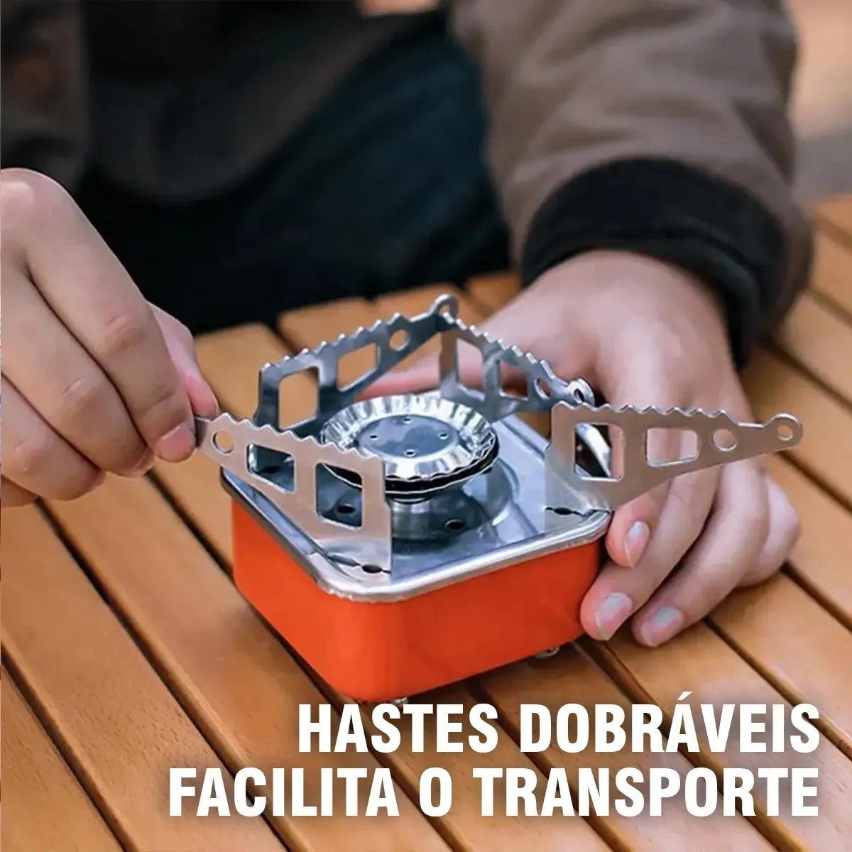Mini Fogareiro Portátil Compacto Automático Fogão Camping - Shopp Brasil